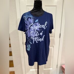 Sonoma ‘Tropical State of Mind’ Graphic Tee - Navy, Size XL